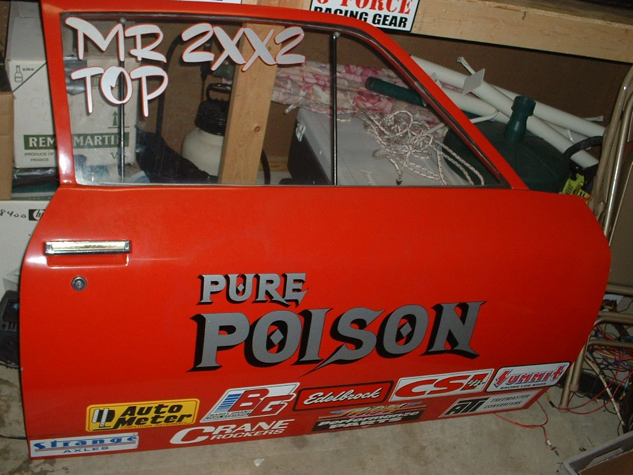 New lettering for the racecar number and car name