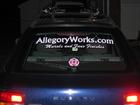 My Subaru with my business name.