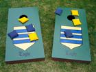 Cornhole (Baggo) Games with my family crest on them.  I used your service to place my name on them.