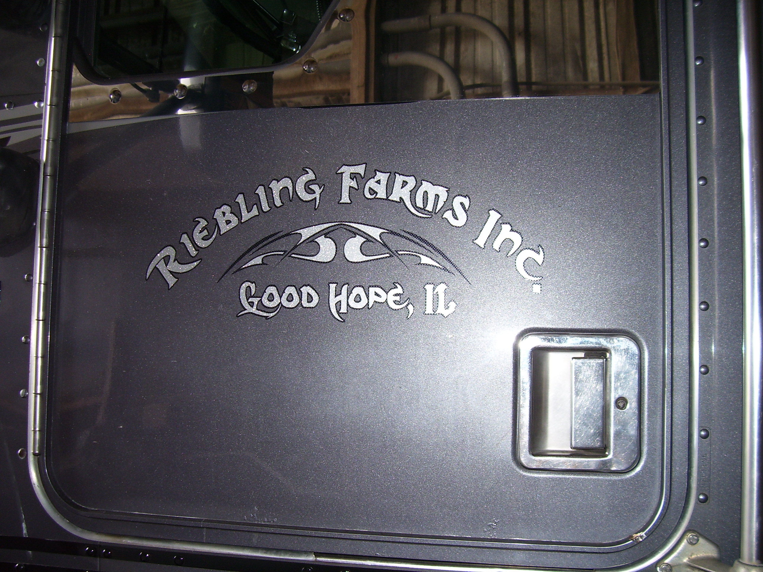 decal on drivers side door