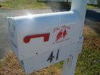 Side view of mail box