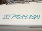 Custom numbers for Thackston boat