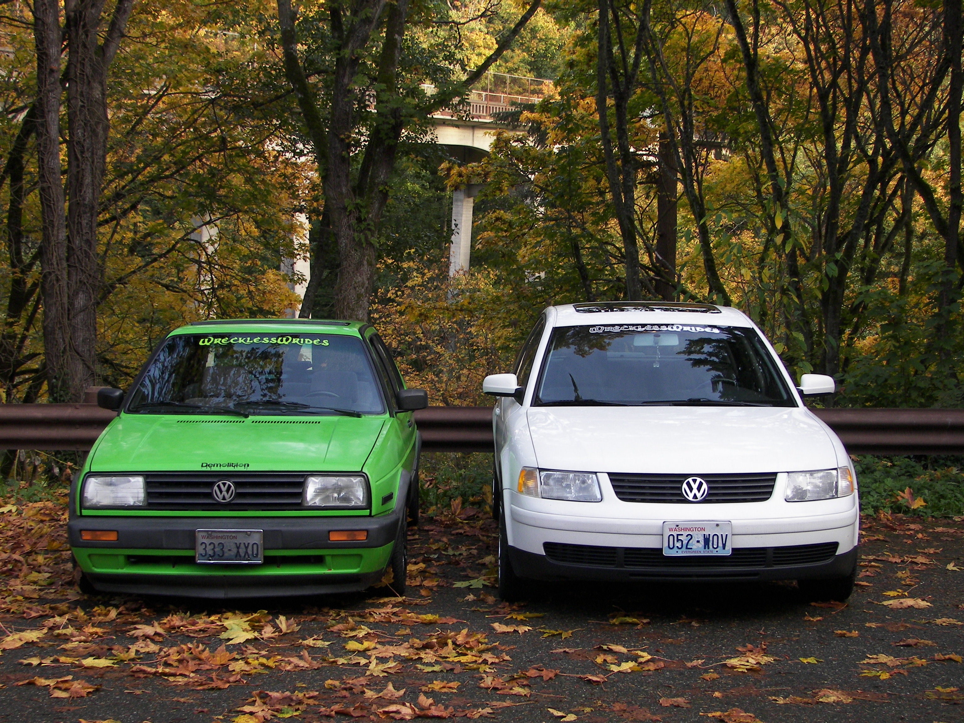 Slimer & Trixie showing off their new window decals