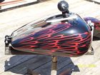 Lge Tribal Flames/Metalic Burgandy