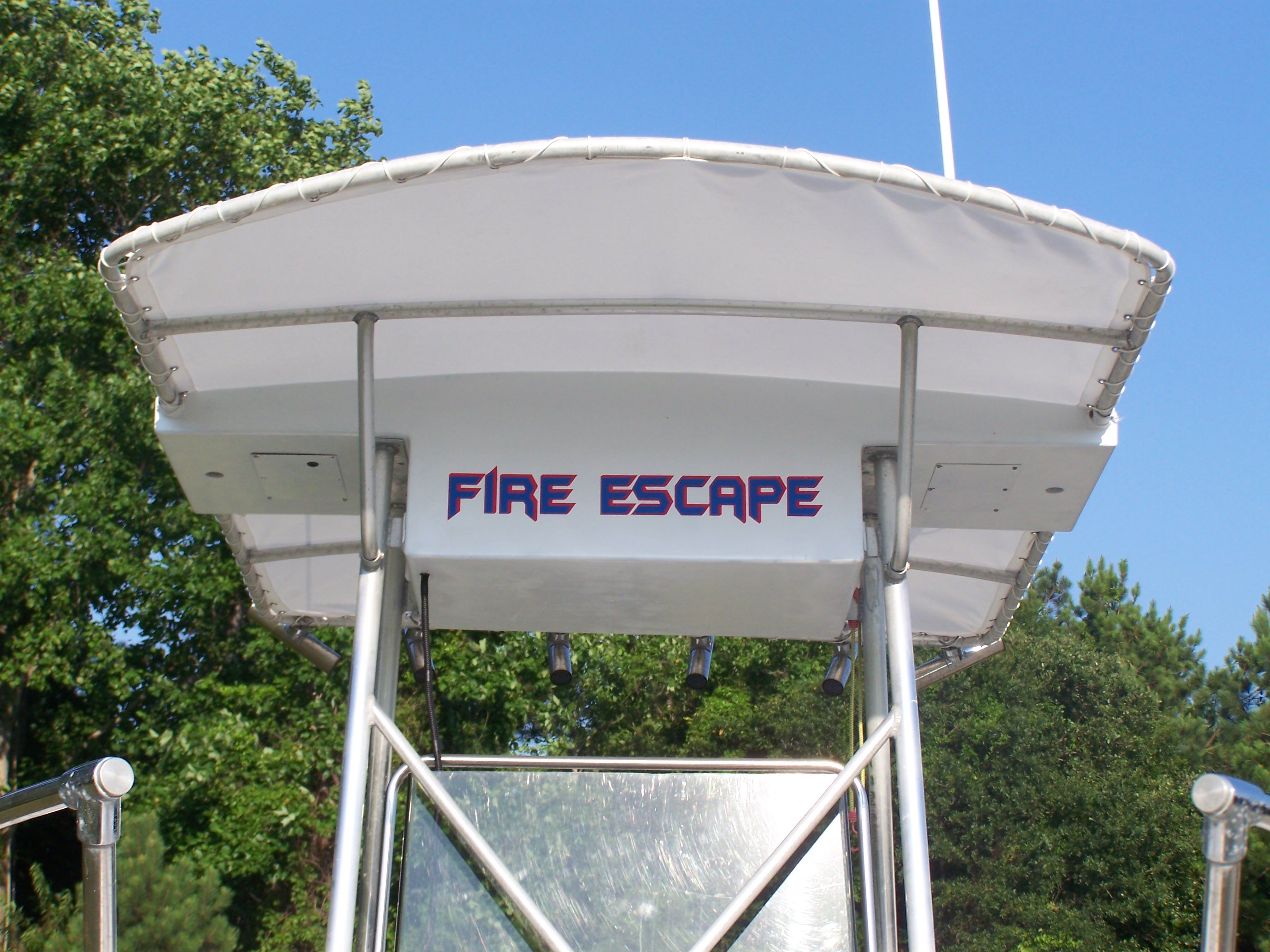New boat name on the Electronics Box on our boat!