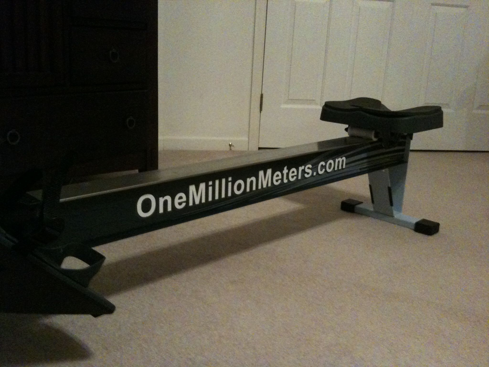Lettering on my Concept2 rower