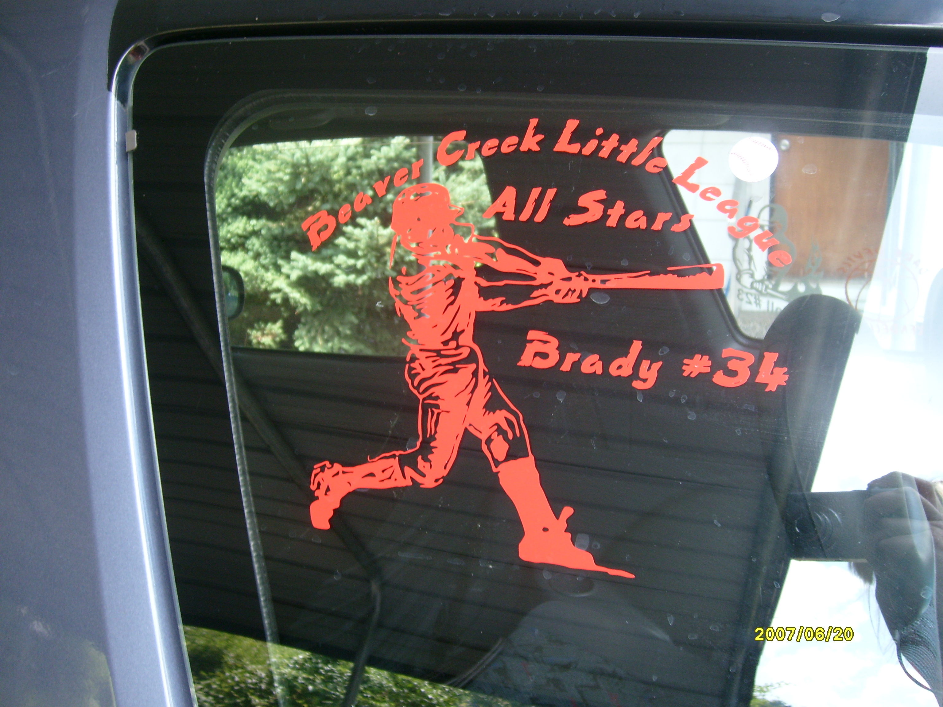 Little League All Star decal