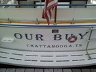 This is the decals applied to the transom of our 32 foot Marrinette cruiser