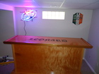 Vinyl Lettering on top of bar