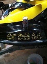 Jet Ski registration stickers
