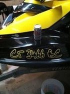 Jet Ski registration stickers