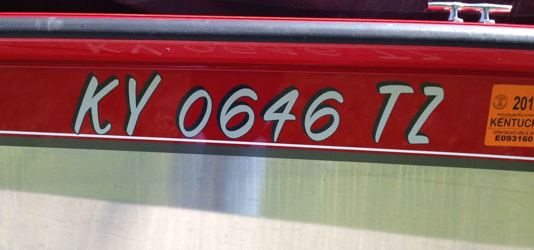 My new boat registration numbers