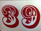 Motocross number plate Red engine turn