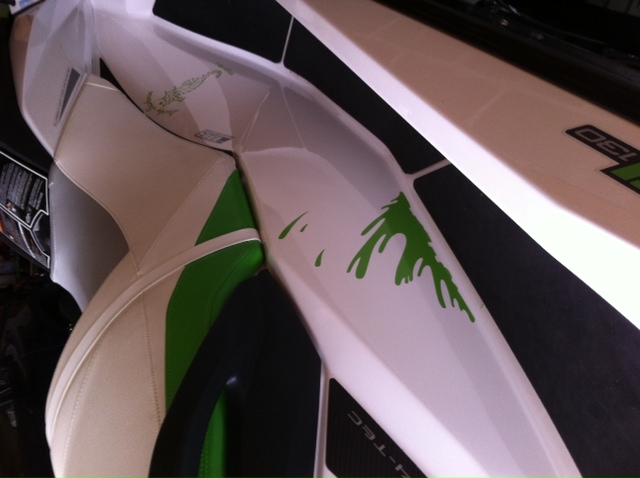 Splash decal on side of PWC