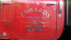 Gold leaf lettering on Mack superliner