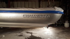 Metal flake silver boat decals with right lower metal flake black shadow