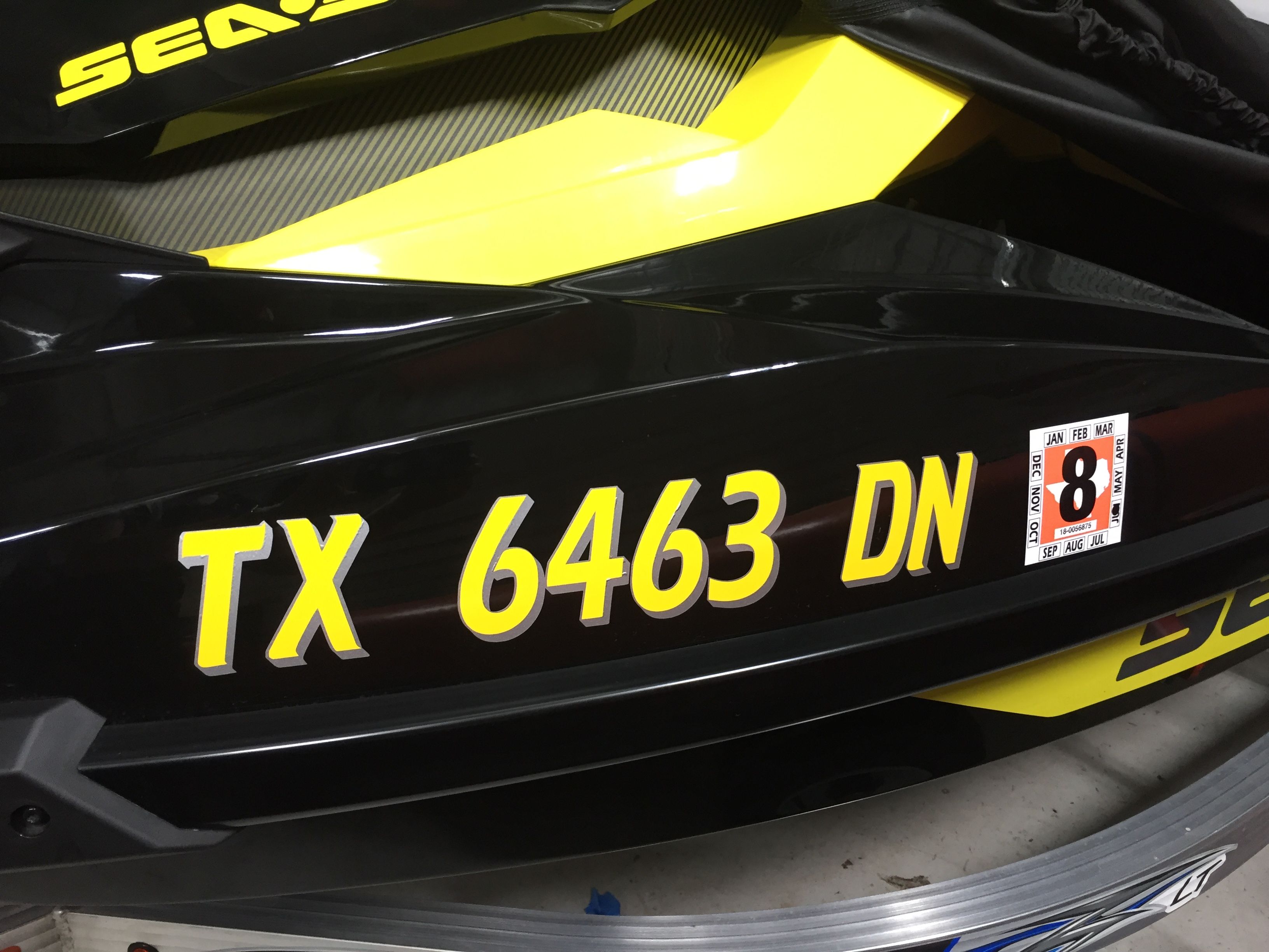 registration decals for Sea-Doo
