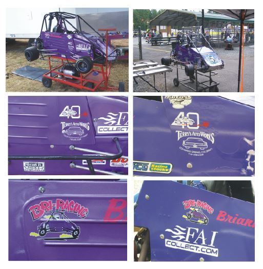 Granddaughters 1/4 Midget Race Car Decals