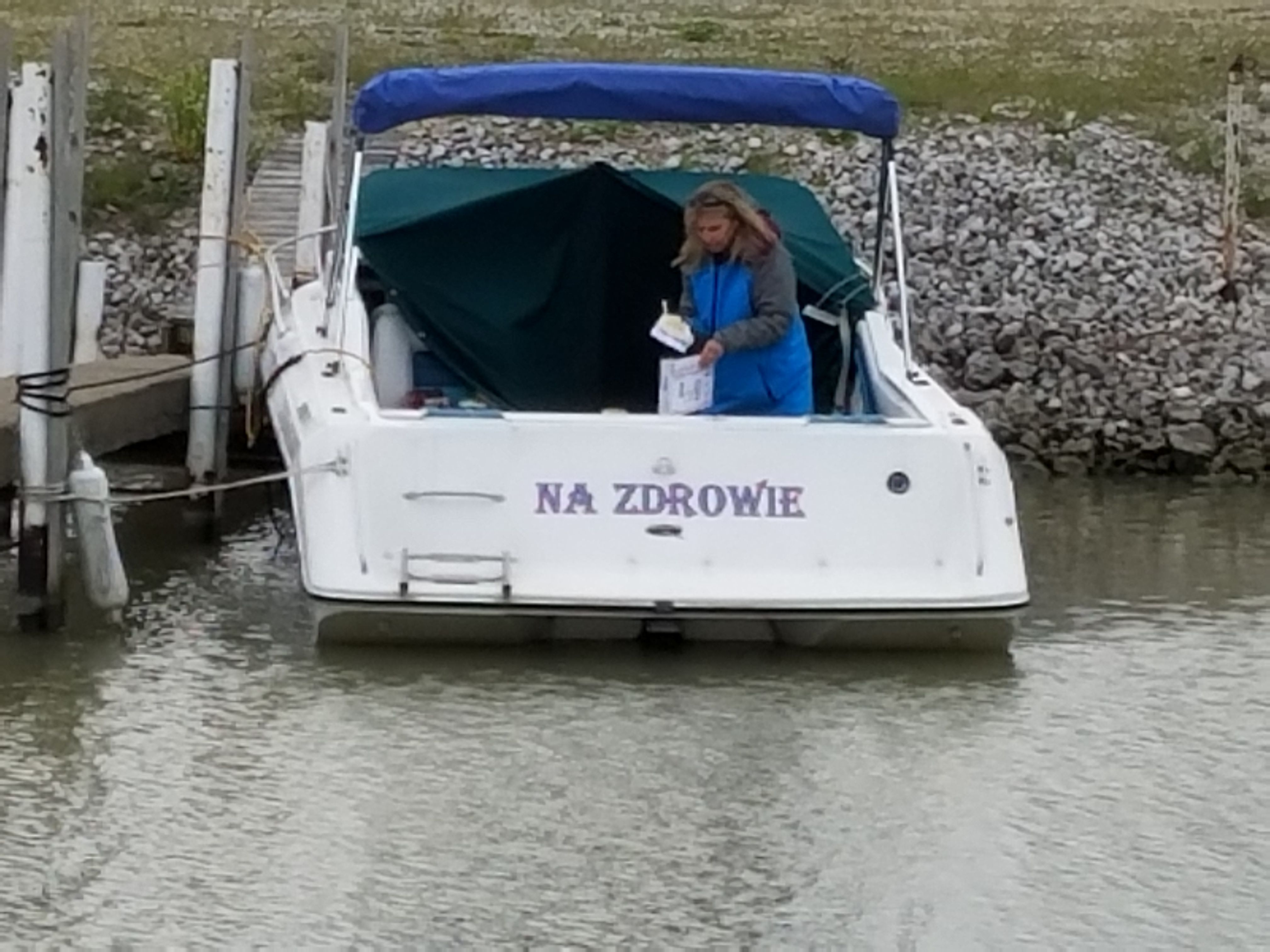Rear of boat w/new name decal.