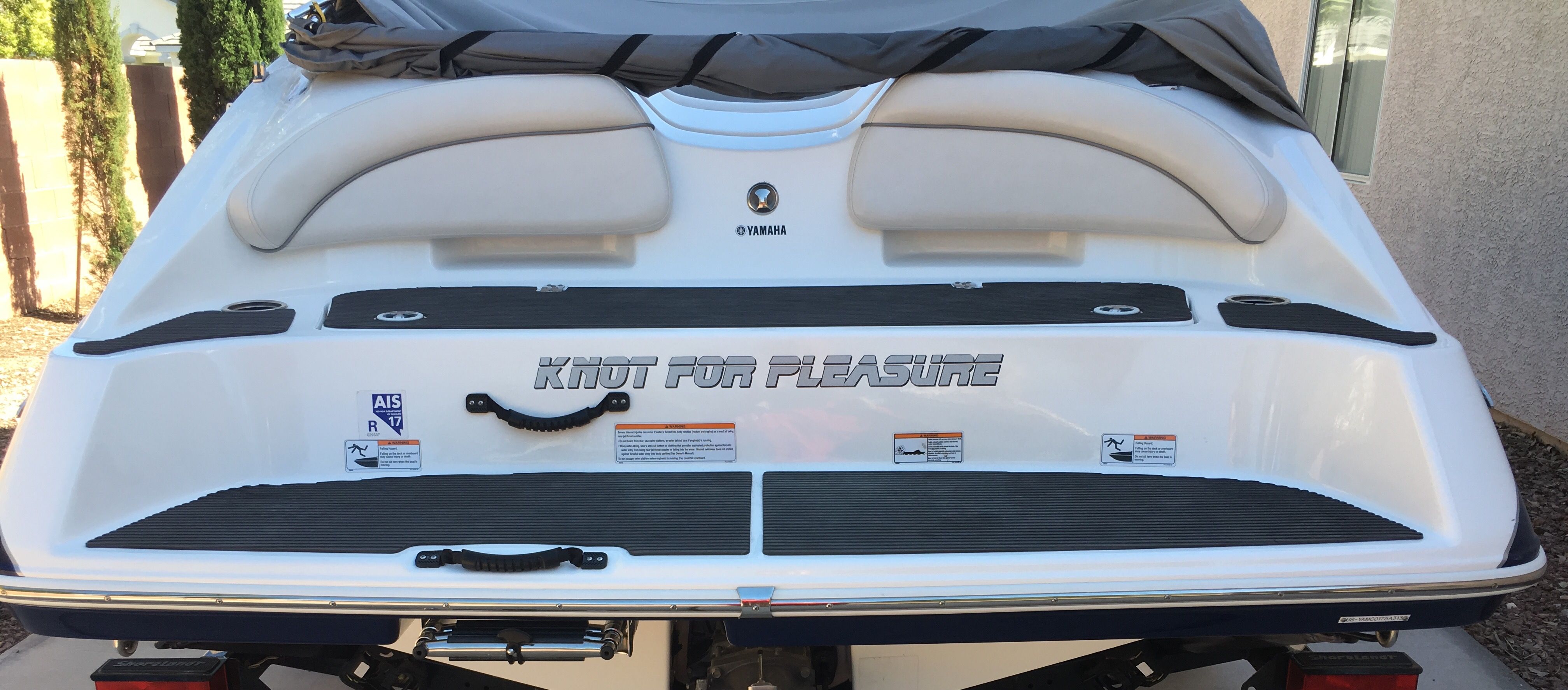 Boat Name on swim Deck