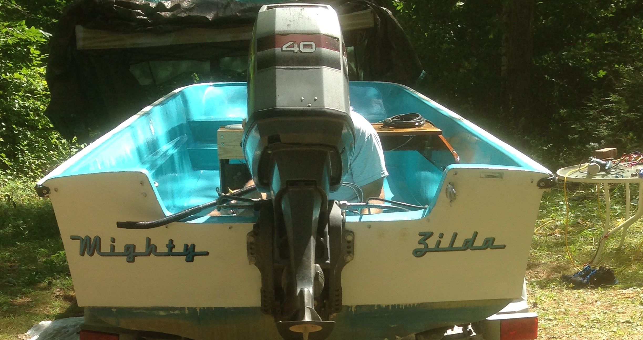 Boat named for its original owner, Raceway font
