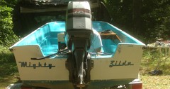 Boat named for its original owner, Raceway font