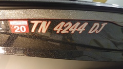 New boat registration numbers on my Ranger