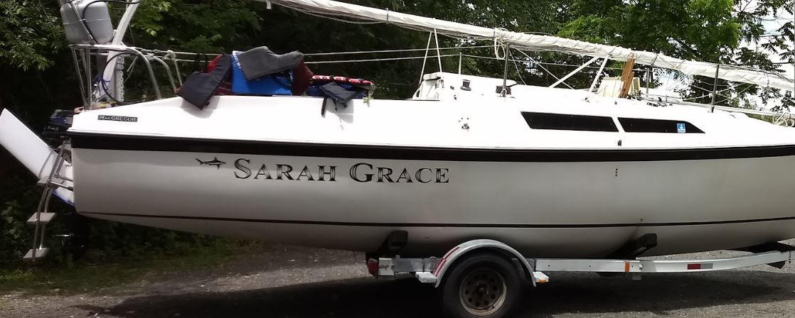 My boat named after my Daughter