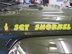 Picture of the SGT SNORKEL decal for my jeep Wrangler